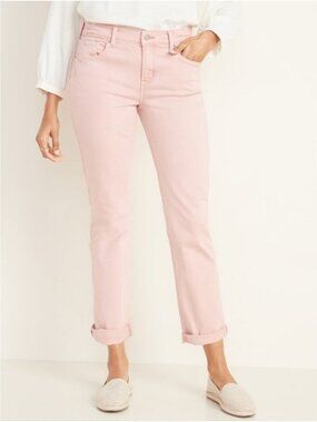 Old Navy | Powder Pink Distressed Boyfriend Jeans | Women's 6